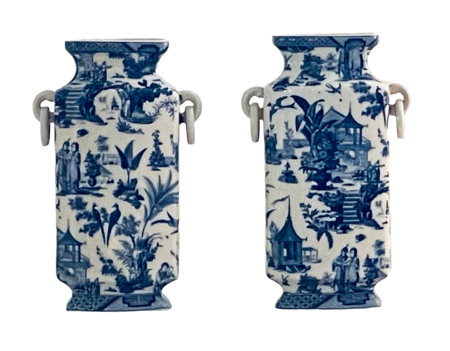 Vases Vintage Tall Pair 8”