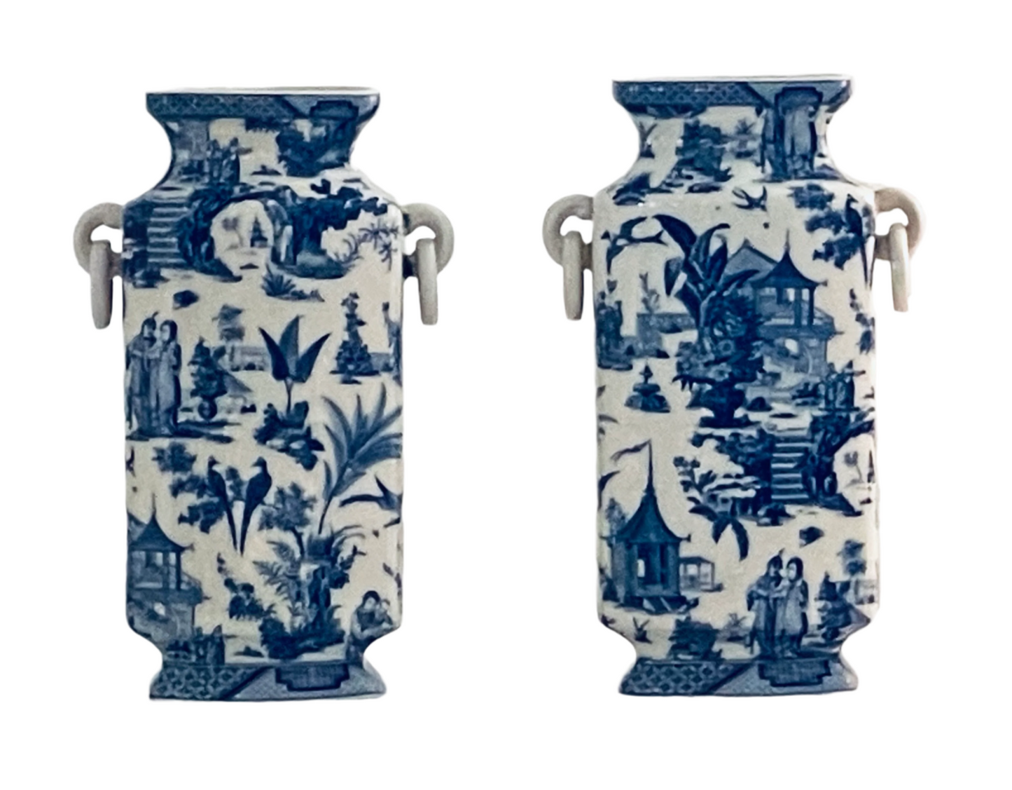Vases Vintage Tall Pair 8”