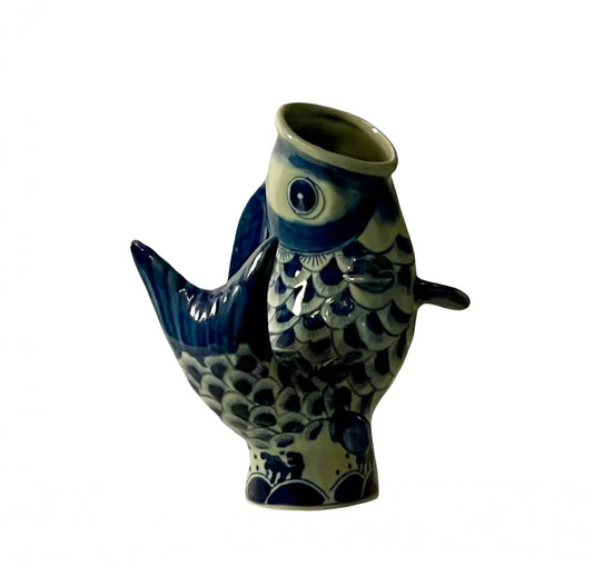 Koi Fish Vase 10" Vintage