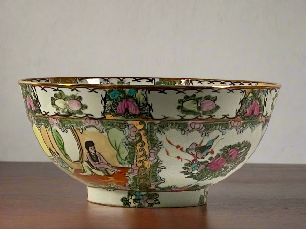 Canton Medallion Rose Bowl 12”