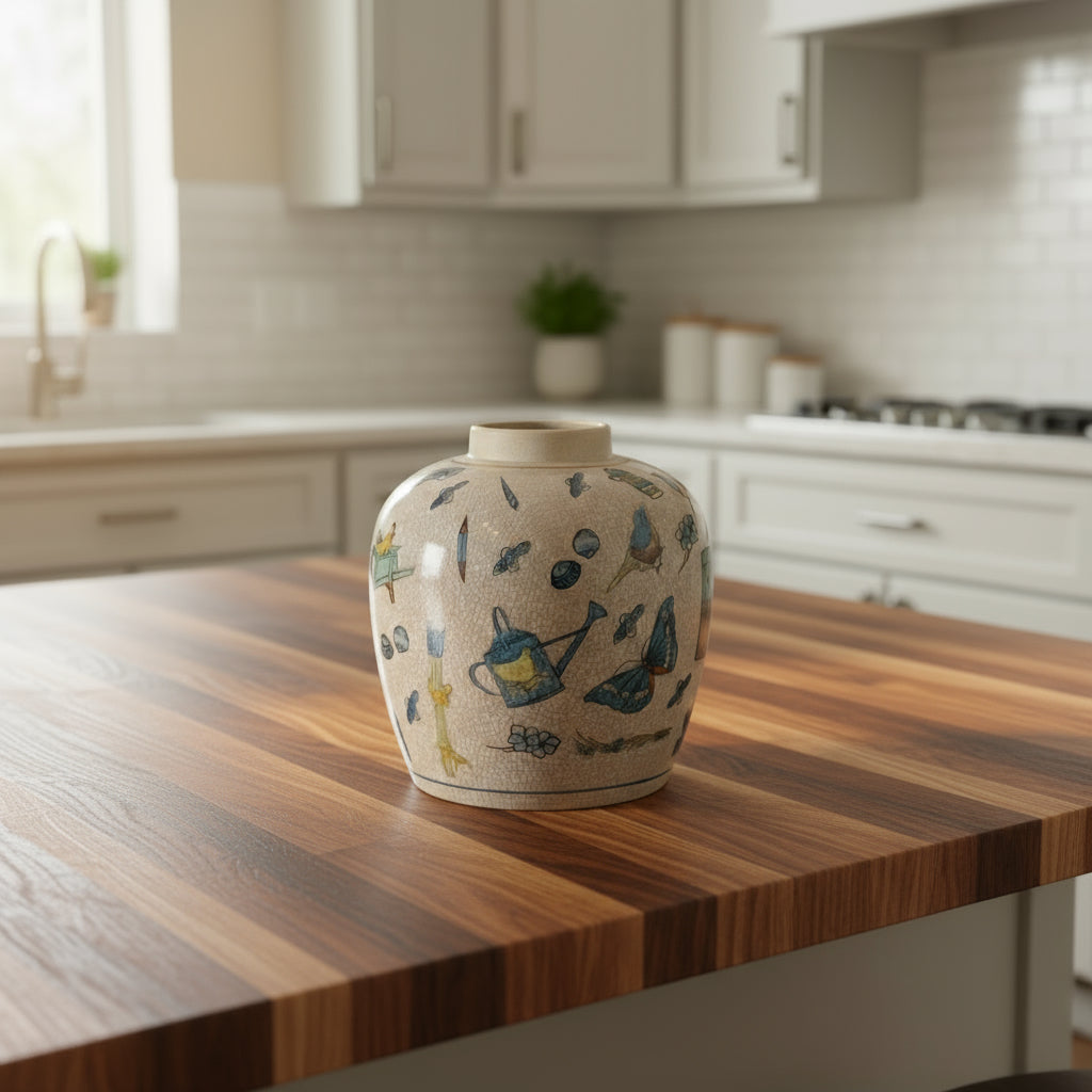 1980’s Ginger Style Garden Vase