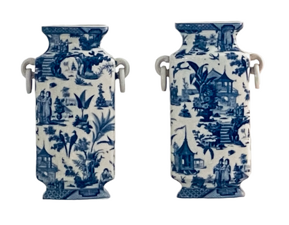 Vases Vintage Tall Pair 8”