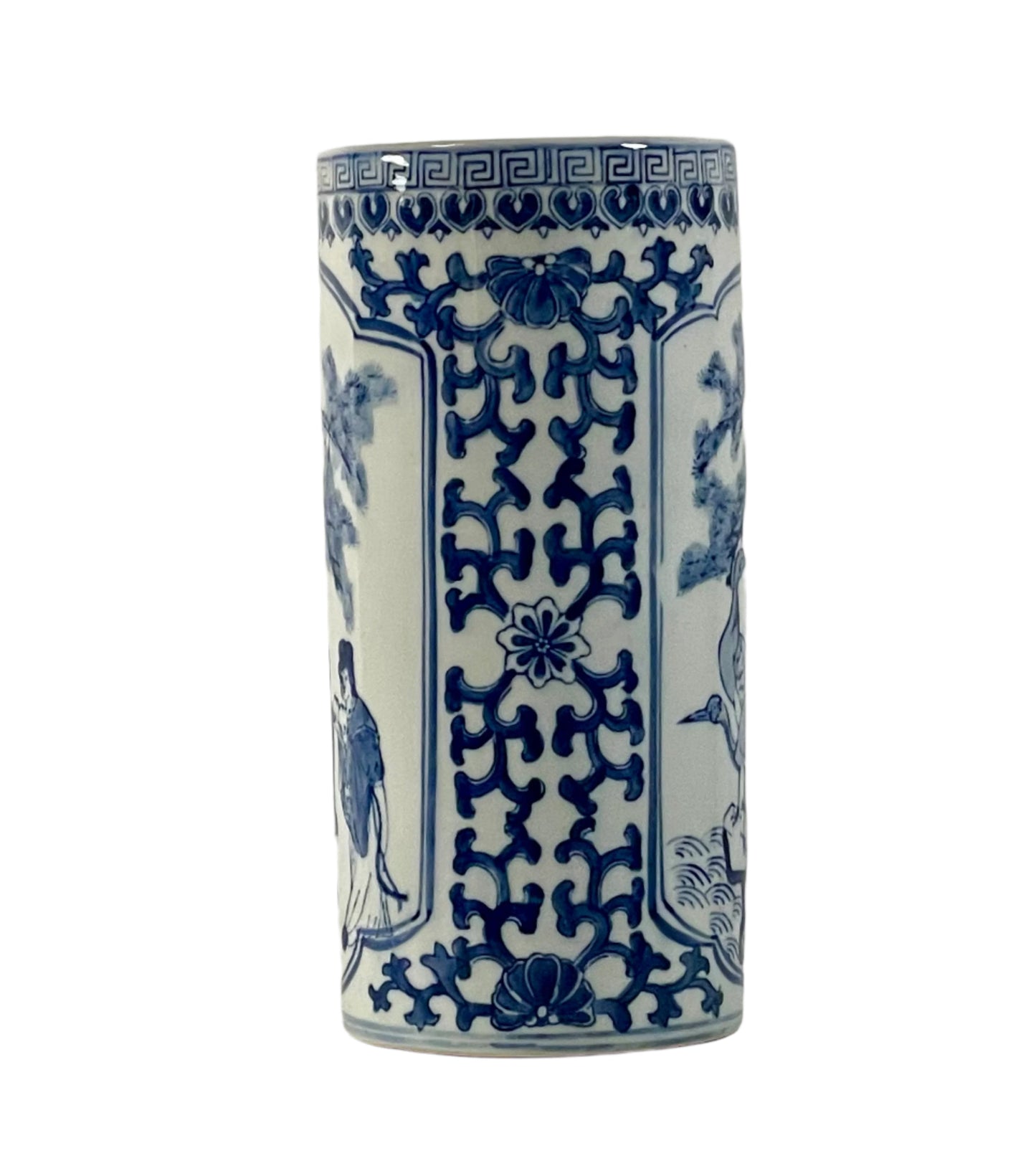 Chinoiserie Cylindrical 11”  Vessel