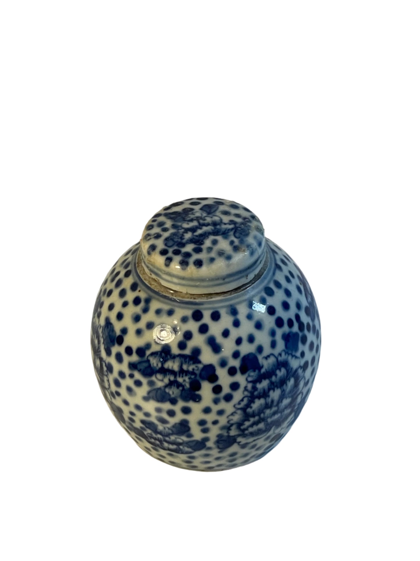 Chinoiserie Ginger Jar with attached lid