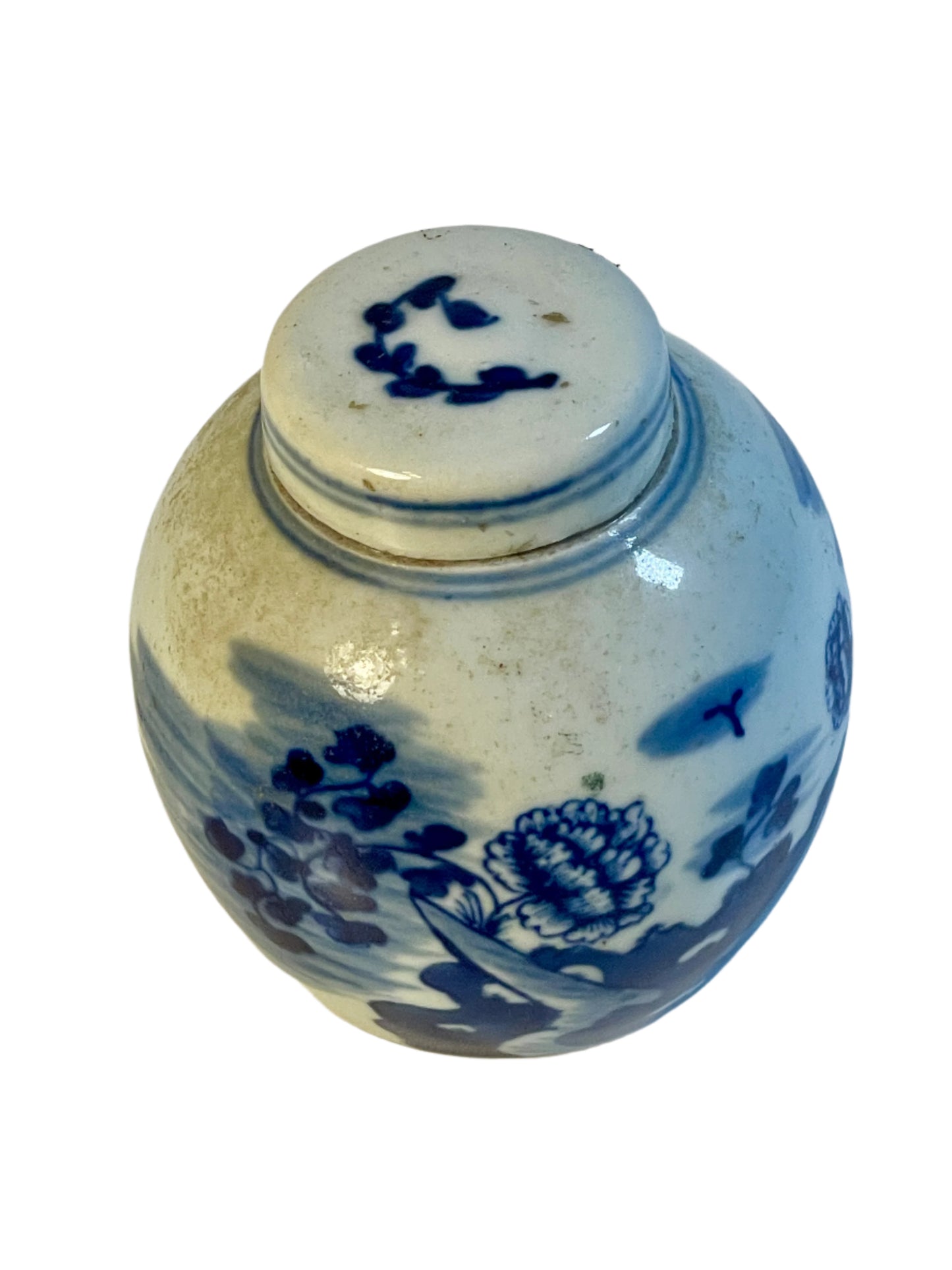 Chinoiserie Ginger Jar with attached lid