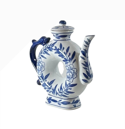 Vintage Canton Doughnut Teapot