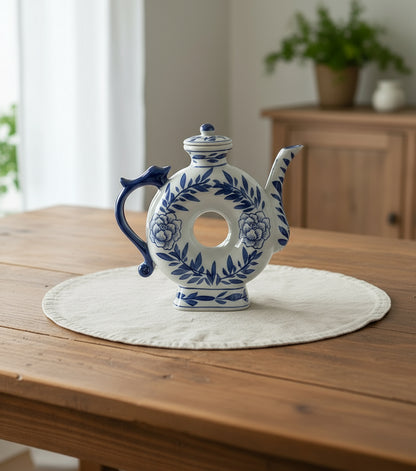 Vintage Canton Doughnut Teapot